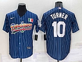 Los Angeles Dodgers #10 Justin Turner Rainbow Blue Red Pinstripe Mexico Cool Base Nike Jersey,baseball caps,new era cap wholesale,wholesale hats